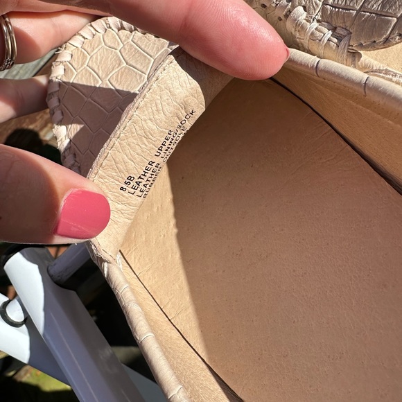 Jack Rogers Millie Moccasins in Blush Croc 8.5M - Picture 3 of 7